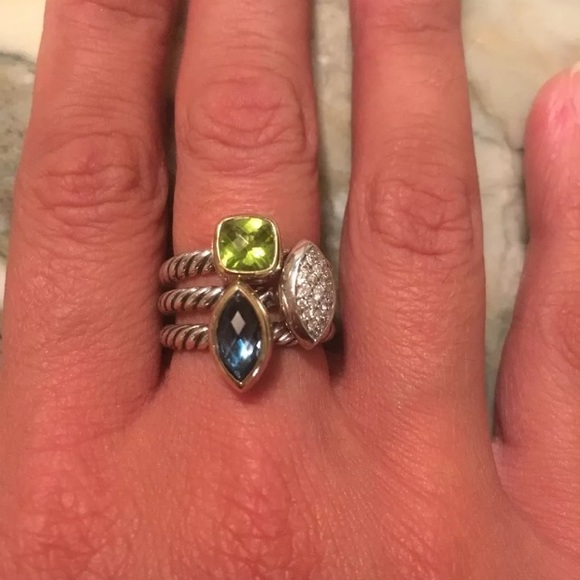 David Yurman Jewelry - Sold David Yurman set of 3 stacking rings